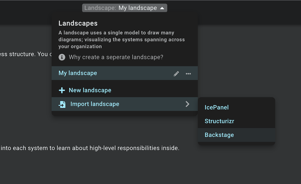 IcePanel landscape dropdown screenshot!