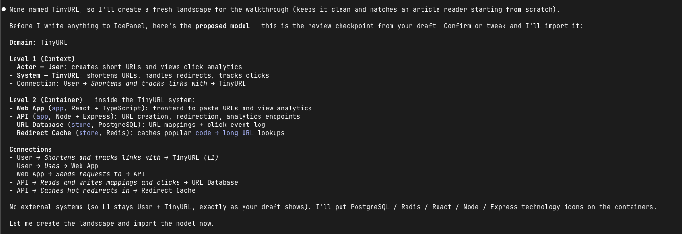 Claude Code review of the proposed TinyURL model before import
