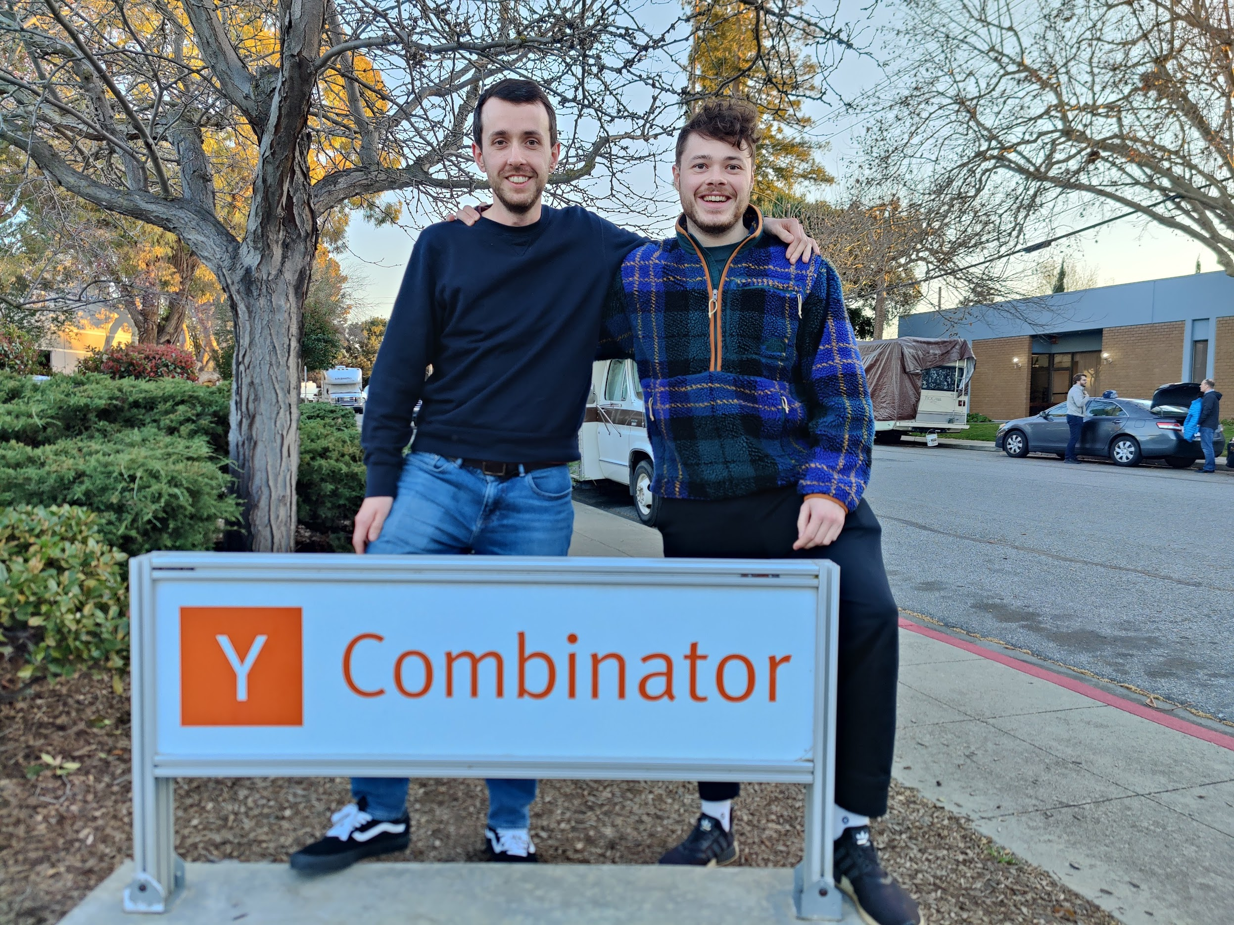 First time in front of the YC sign