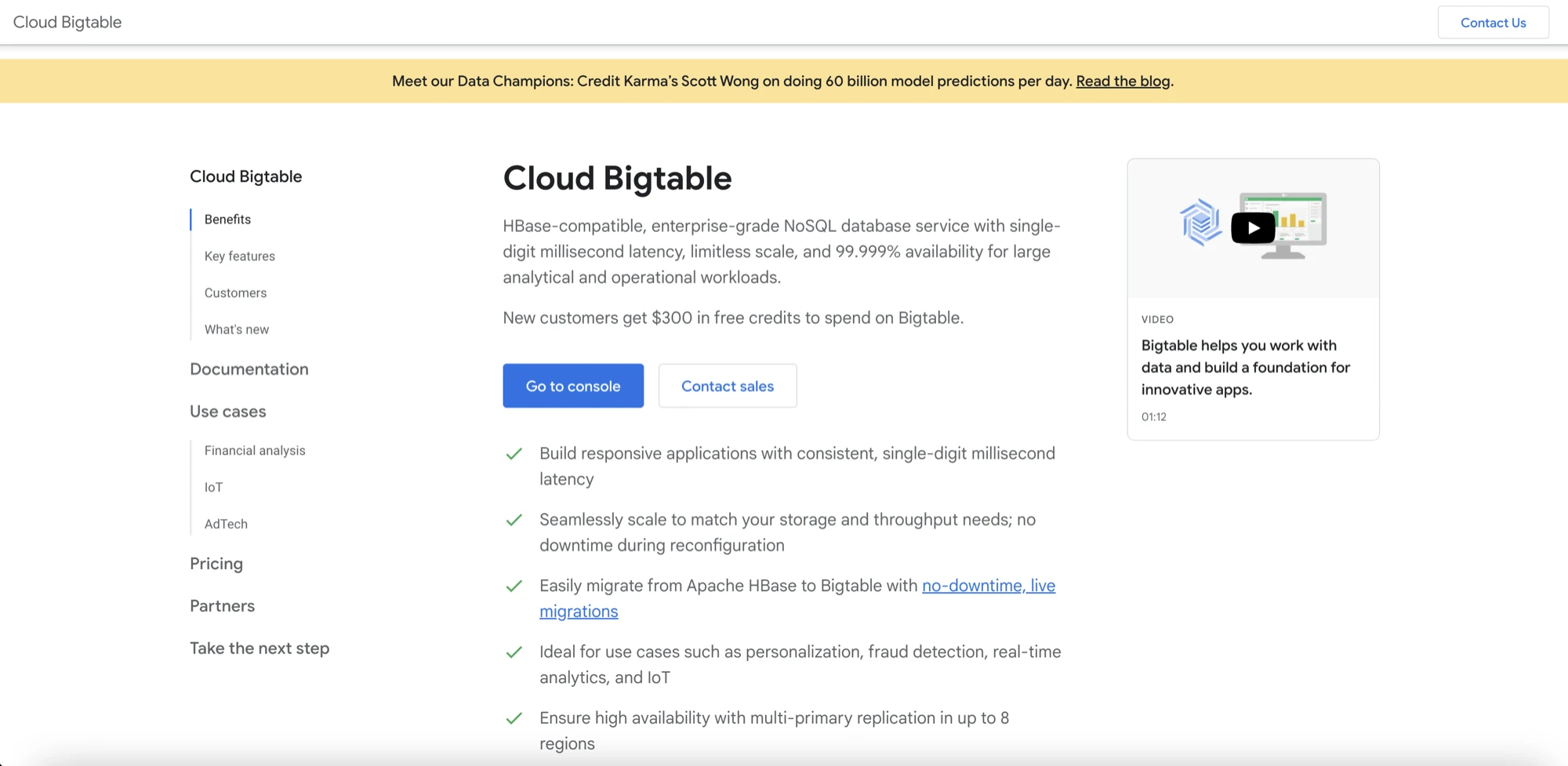 Google Cloud Bigtable!